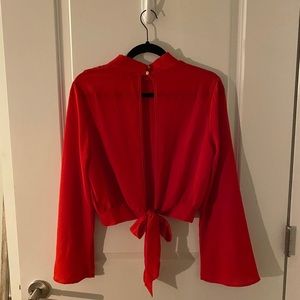 Lulu’s Red Open Back Blouse